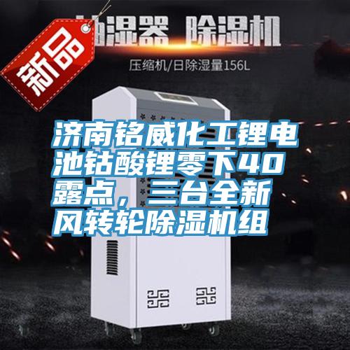 濟(jì)南銘威化工鋰電池鈷酸鋰零下40℃露點(diǎn)，三臺全新風(fēng)轉(zhuǎn)輪除濕機(jī)組
